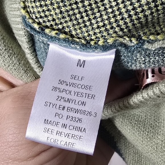 Bailey Rose Smile Sweater Crop Top M L Green Y2K - Picture 4 of 6